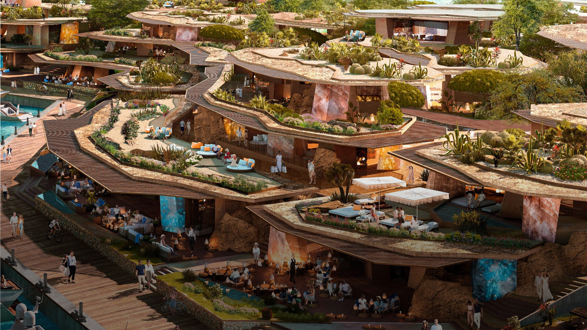 Sindalah's luxury village for socializing and experiential dining on the island